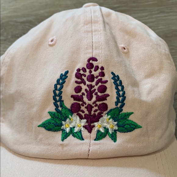 FREE PEOPLE Embroidered Buti Baseball Cap Ballet Slipper Soft Pink - Picture 5 of 7